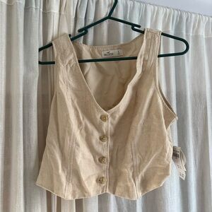 Hollister Linen Blend Vest Top